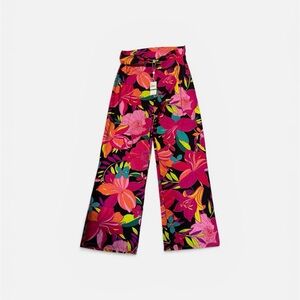 Trina Turk Floral Swim Coverup Pants - Pink, Orange, Green